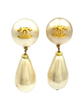 Chanel CC Logo Earrings